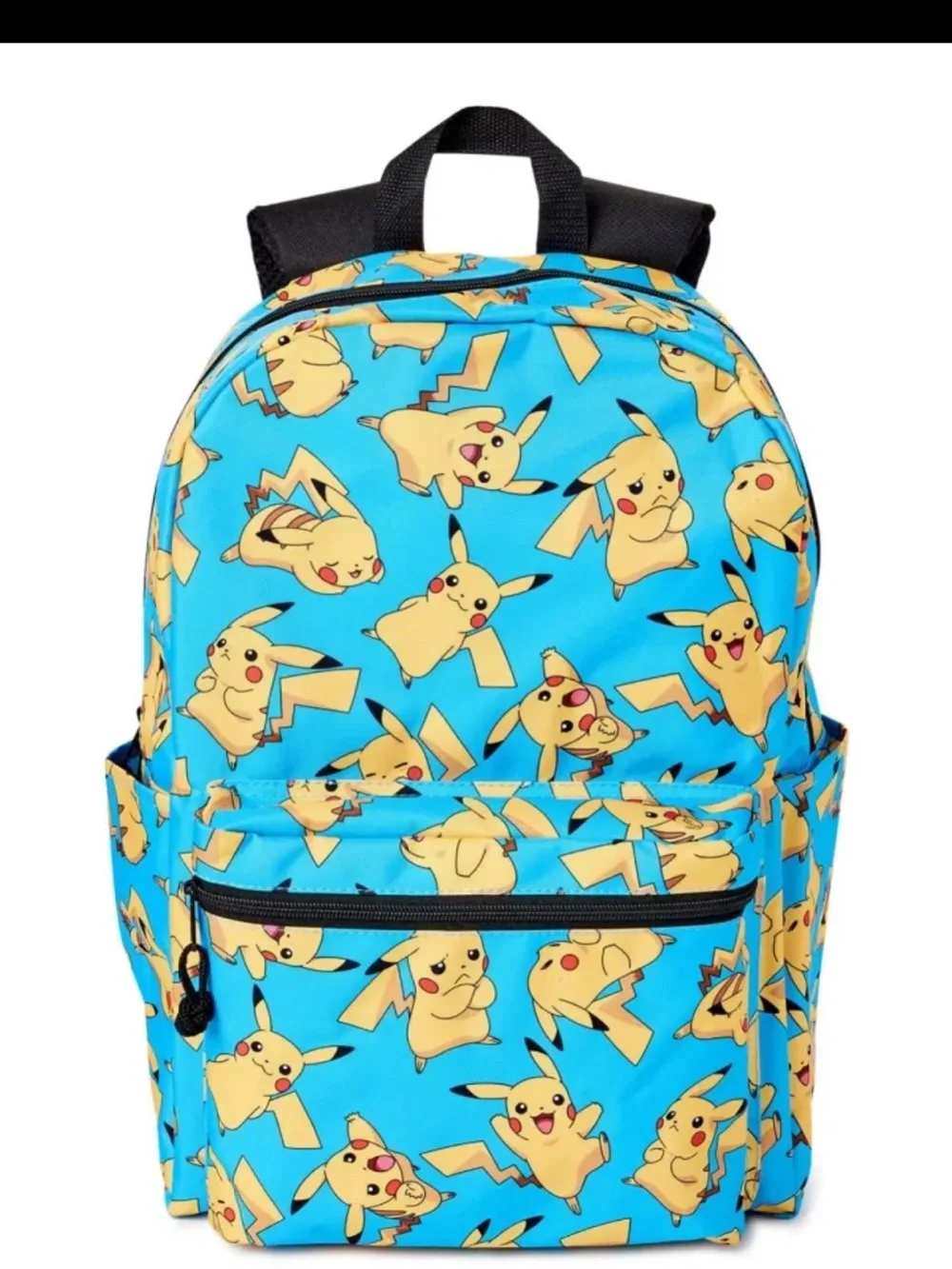 Kids Pikachu Print Blue Backpack - Cute Character School Bag
